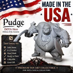 PUDGE Hero From DOTA /DOTA 2 Defense of The Ancients 5x4" Heavy Solid Figurine